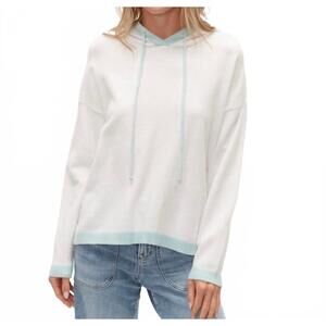 NEW SIX/FIFTY jessie colorblock hoodie in white/mint